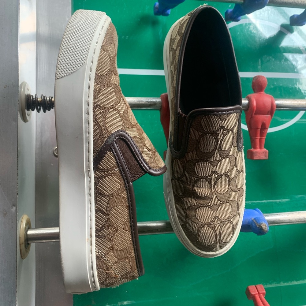 Coach Patterned Slip-On Sneakers
